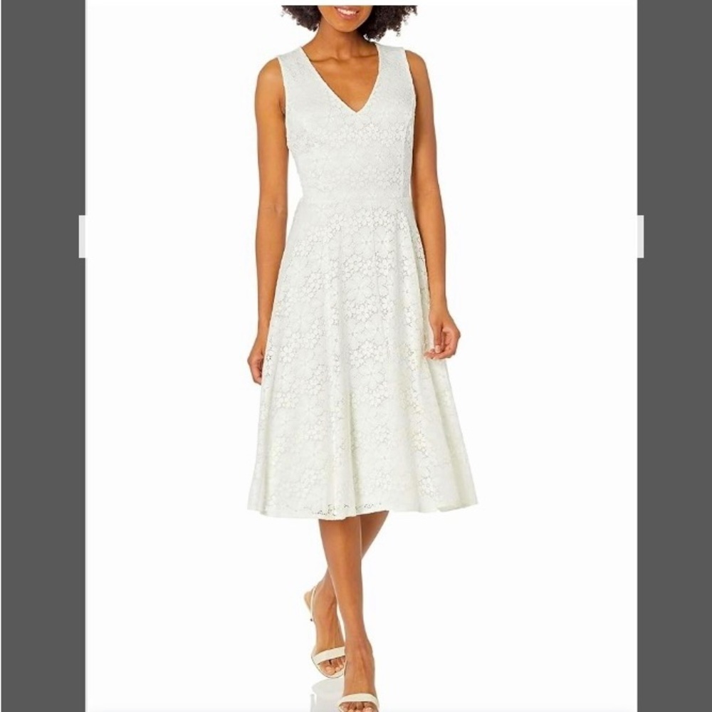 Tommy Hilfiger White Strapless A-line Dress